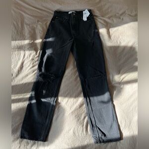 Abercrombie Curve Love 90s Ultra High Rise Straight Jeans